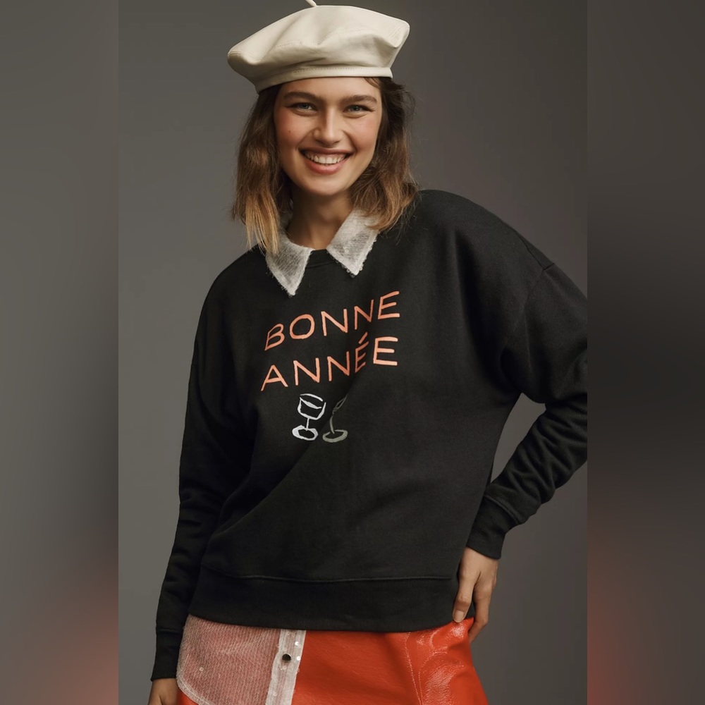 Phthalo Ruth ‘Bonne Année’ Varsity Crew Pullover
